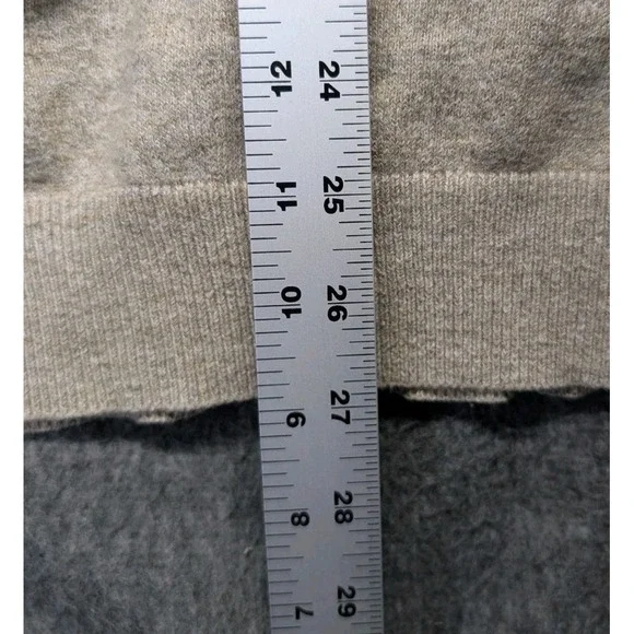 Johnnie O Mens Quarter Zip Pullover Sweater Light Tan Marled Knit Size L - Picture 10 of 10